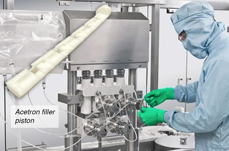 cnc machined acetron part